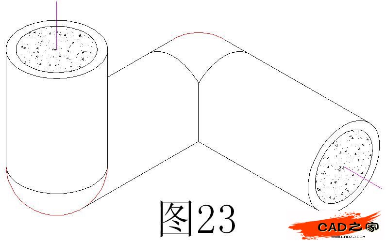 AutoCAD二維教程：細說機械零件軸測圖的畫法_中國教程網