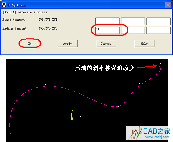 關(guān)于 BSPLINE 命令的一個(gè)例子 - htbbzzg - htbbzzg的博客