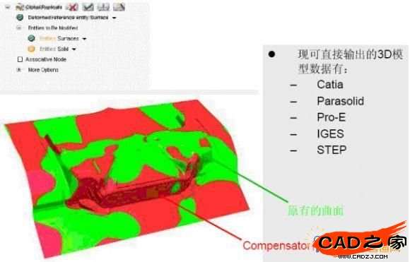 圖4-6 得出回彈補(bǔ)償后的模具型面
