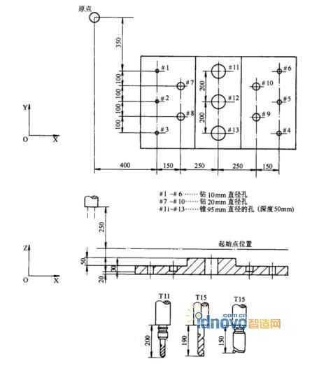 加工工件及加工刀具簡(jiǎn)圖